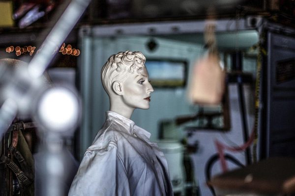 Mannequin in warehouse